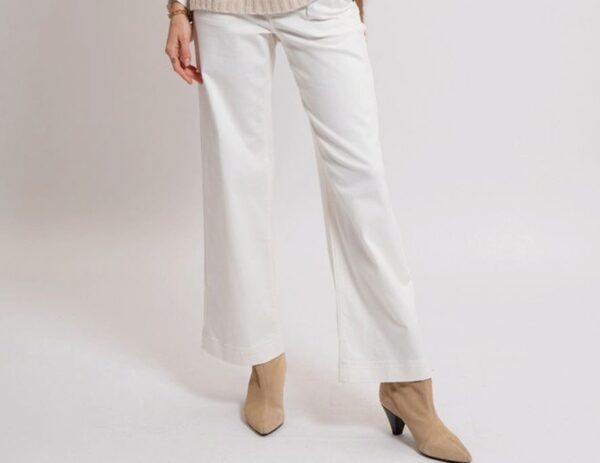 23GAIAECRU Ecru wide-leg jeans